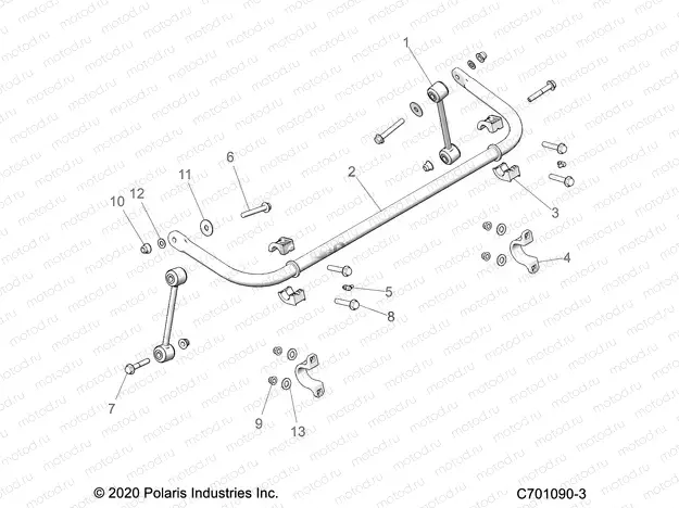 SUSPENSION | SUSPENSION, STABILIZER BAR, REAR - Z22NAS99CZ (C701090-3)