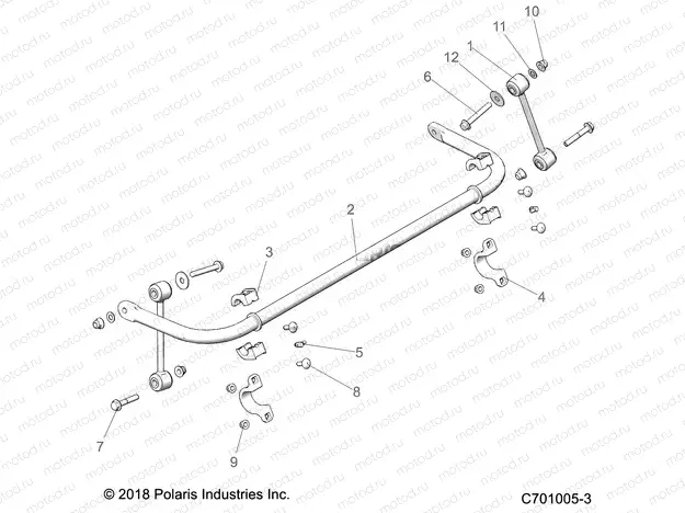 SUSPENSION | SUSPENSION, STABILIZER BAR, REAR - Z23NAV99A/99B (C701005-3)