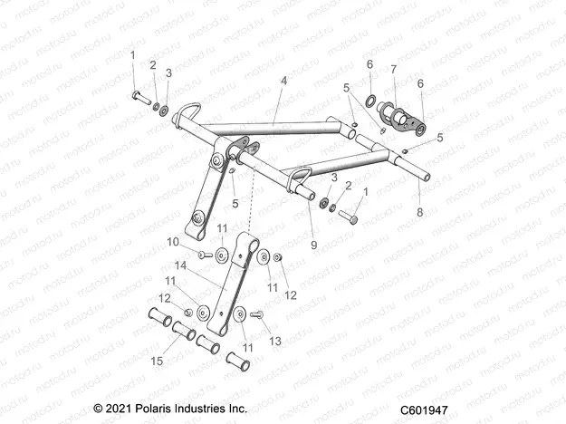 SUSPENSION | SUSPENSION, TORQUE ARM, FRONT 3 TRACK OPTION - S23TFG8MS/8ME (C601947)