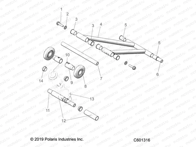 SUSPENSION | SUSPENSION, TORQUE ARM, FRONT - J20UKB/UKC/USC/UMC/USB ALL OPTIONS (C601316)