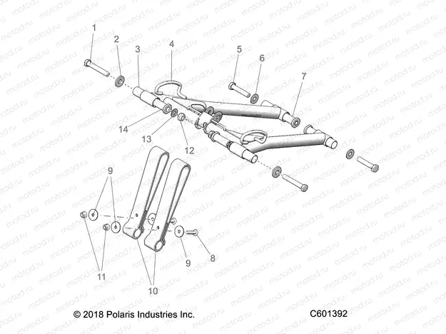 SUSPENSION | SUSPENSION, TORQUE ARM, FRONT - S20MDX6JSA/6JEA (C601392)