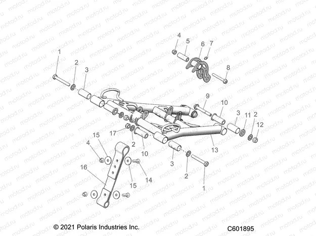 SUSPENSION | SUSPENSION, TORQUE ARM, FRONT - S22TLC6RS/6RE ALL OPTIONS (C601895)