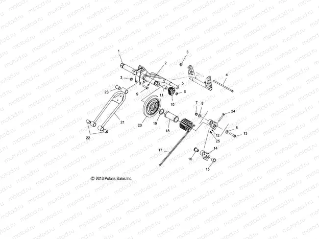 SUSPENSION | SUSPENSION, TORQUE ARM, REAR - S20CBA6GSL (49SNOWTORQUEREAR14INDY)