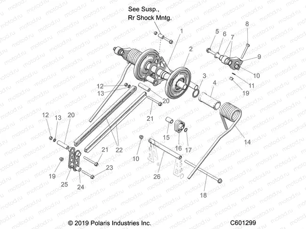 SUSPENSION | SUSPENSION, TORQUE ARM, REAR - S20EDE8RS/8REM ALL OPTIONS (C601299)