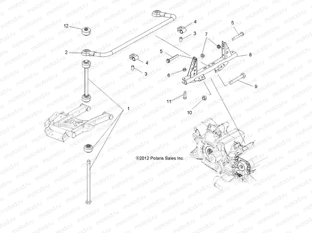 SUSPENSION | SUSPENSION, TORSION BAR - A10DH50AX/AZ (49ATVTORSION08SPX25)