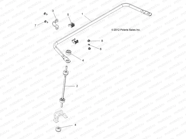 SUSPENSION | SUSPENSION, TORSION BAR, REAR - R15RUA57AA/E57AC (49RGRSTABILIZERRR13900XP)