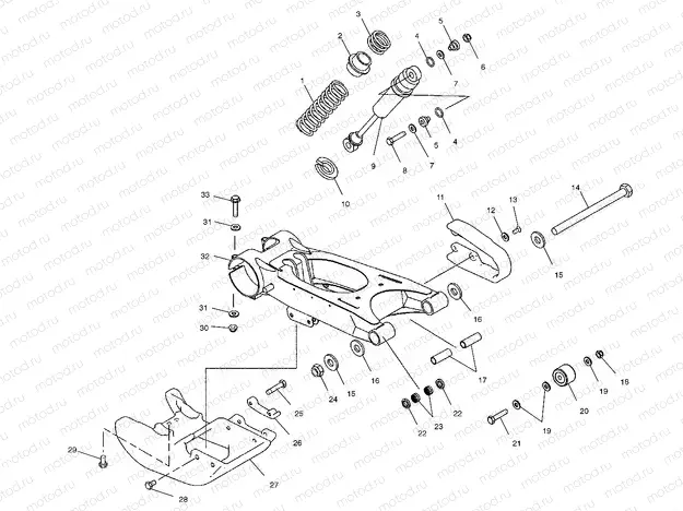 SWING ARM and REAR SHOCK - A03GJ50AA/AB (4975767576B06) | SWING ARM and REAR SHOCK - A03GJ50AA/AB (4975767576B06)