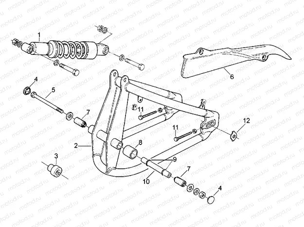 Swing arm - Shock absorber
