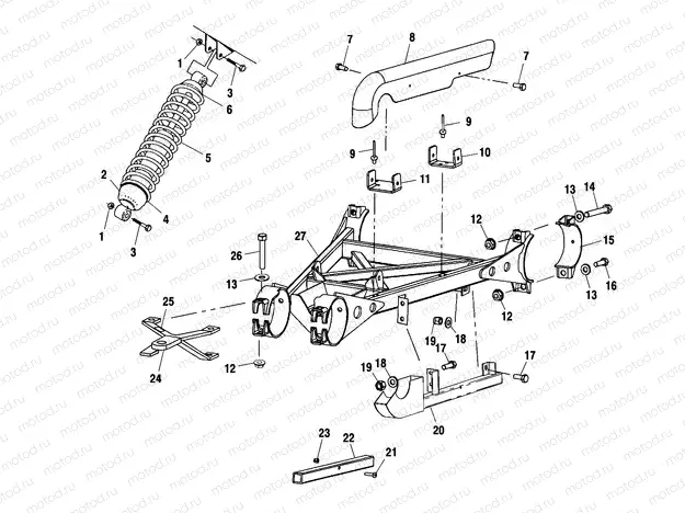 SWING ARM WELDMENT (REAR) - A01CL50AA (4964586458C002) | SWING ARM WELDMENT (REAR) - A01CL50AA (4964586458C002)