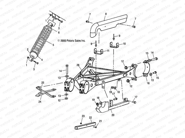 SWING ARM WELDMENT | SWING ARM WELDMENT, REAR - A06CL50AA (4999201649920164C02)