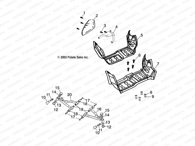 SWING ARM/FOOTREST - A04KA09CA/CB (4991329132B03) | SWING ARM/FOOTREST - A04KA09CA/CB (4991329132B03)
