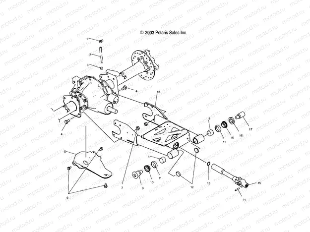 SWING ARM/REAR AXLE MOUNTING - A04JD50AA/AB/CA (4985938593D08) | SWING ARM/REAR AXLE MOUNTING - A04JD50AA/AB/CA (4985938593D08)