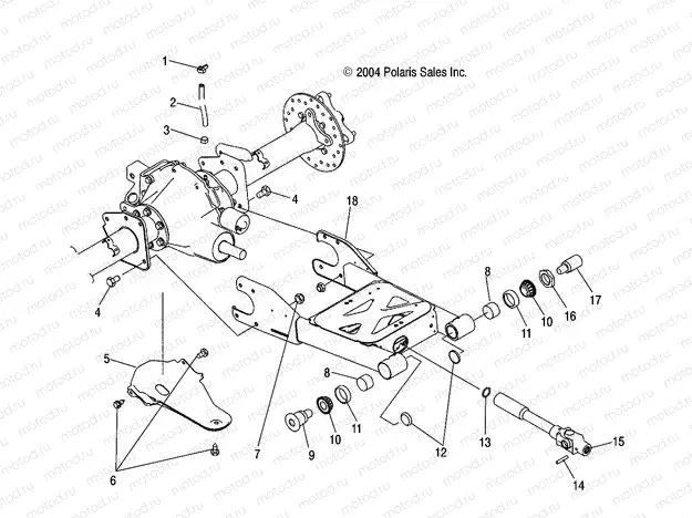 SWING ARM/REAR AXLE MOUNTING - A05JD32AA (4995169516D06) | SWING ARM/REAR AXLE MOUNTING - A05JD32AA (4995169516D06)