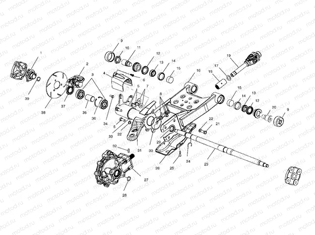 SWING ARM/REAR GEARCASE MOUNTING - A01CB32AA (4963966396C009) | SWING ARM/REAR GEARCASE MOUNTING - A01CB32AA (4963966396C009)