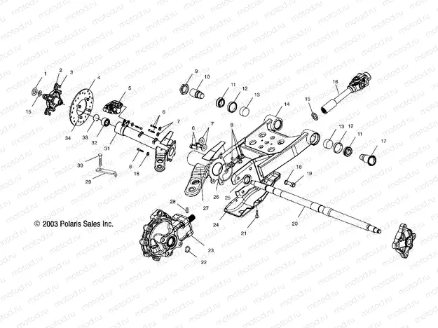 SWING ARM/REAR/GEARCASE MOUNTING - A04CB32AA/FC (4986188618C07) | SWING ARM/REAR/GEARCASE MOUNTING - A04CB32AA/FC (4986188618C07)
