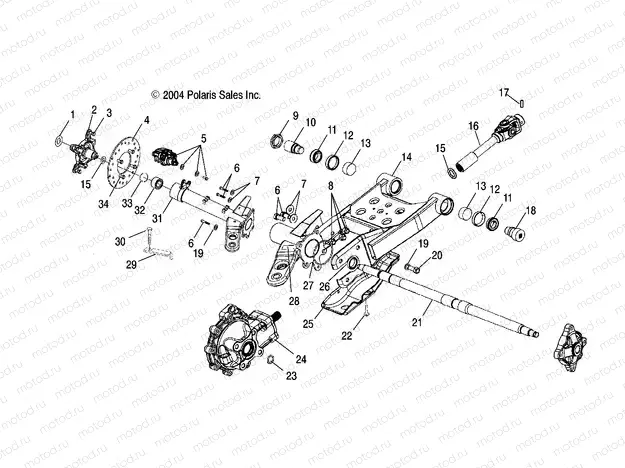 SWING ARM/REAR/GEARCASE MOUNTING - A05CD32AA/AB/AC (4994909490C11) | SWING ARM/REAR/GEARCASE MOUNTING - A05CD32AA/AB/AC (4994909490C11)