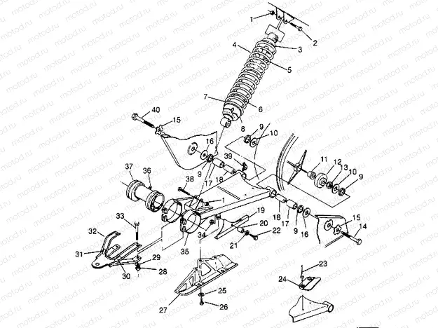 SWING ARM/SHOCK MOUNTING 2x4 400L W947540 (4926752675B009) | SWING ARM/SHOCK MOUNTING 2x4 400L W947540 (4926752675B009)