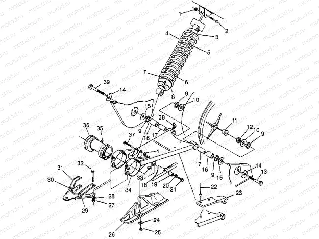 SWING ARM/SHOCK MOUNTING 4x4 300 W948130 (4926762676B013) | SWING ARM/SHOCK MOUNTING 4x4 300 W948130 (4926762676B013)