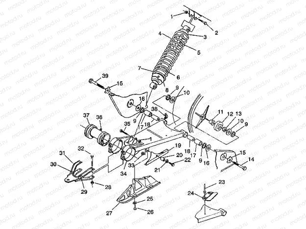 SWING ARM/SHOCK MOUNTING 4X4 350L W938139 (4924052405023A) | SWING ARM/SHOCK MOUNTING 4X4 350L W938139 (4924052405023A)
