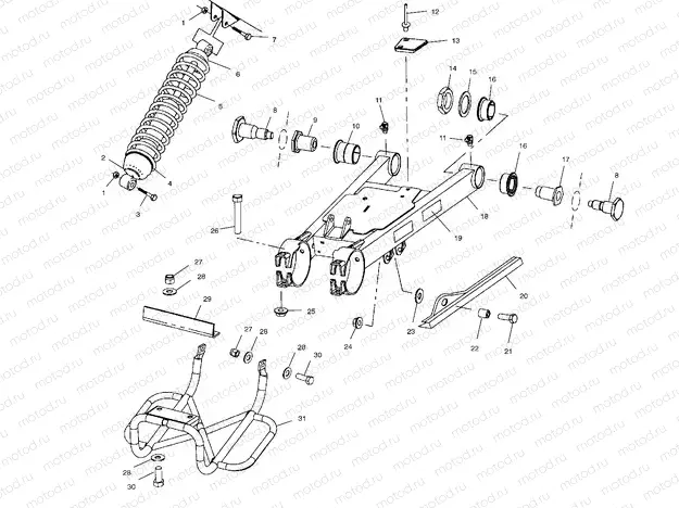 SWING ARM/SHOCK MOUNTING - A01CL50AA (4964586458B013) | SWING ARM/SHOCK MOUNTING - A01CL50AA (4964586458B013)