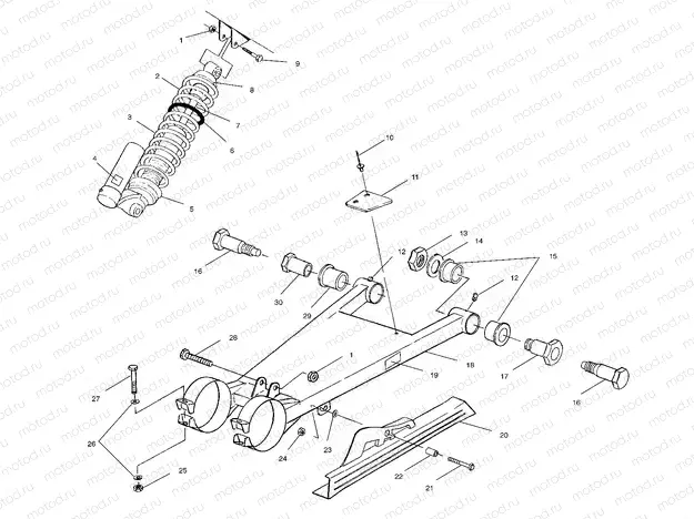SWING ARM/SHOCK MOUNTING - A02BG50AA/AC (4970027002C07) | SWING ARM/SHOCK MOUNTING - A02BG50AA/AC (4970027002C07)