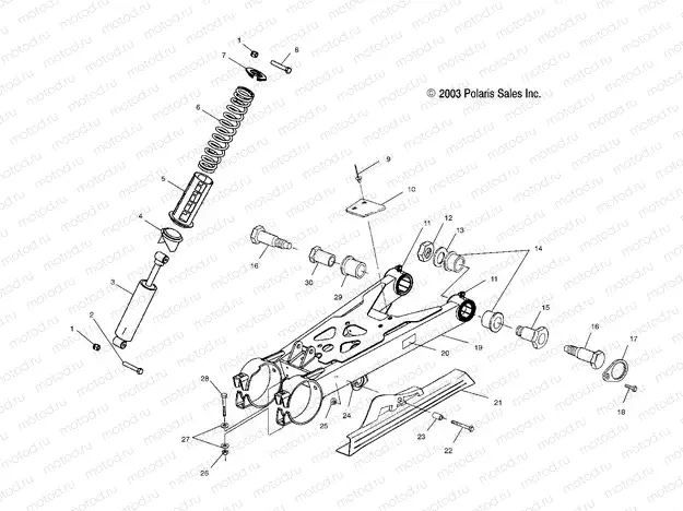 SWING ARM/SHOCK MOUNTING - A04BA25CA/CB (4986208620B07) | SWING ARM/SHOCK MOUNTING - A04BA25CA/CB (4986208620B07)