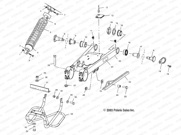 SWING ARM/SHOCK MOUNTING - A04CL50AA (4986288628B13) | SWING ARM/SHOCK MOUNTING - A04CL50AA (4986288628B13)