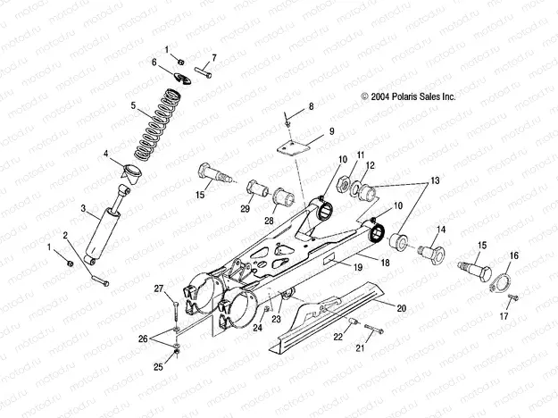 SWING ARM/SHOCK MOUNTING - A05BA25CA/CB (4994739473B07) | SWING ARM/SHOCK MOUNTING - A05BA25CA/CB (4994739473B07)