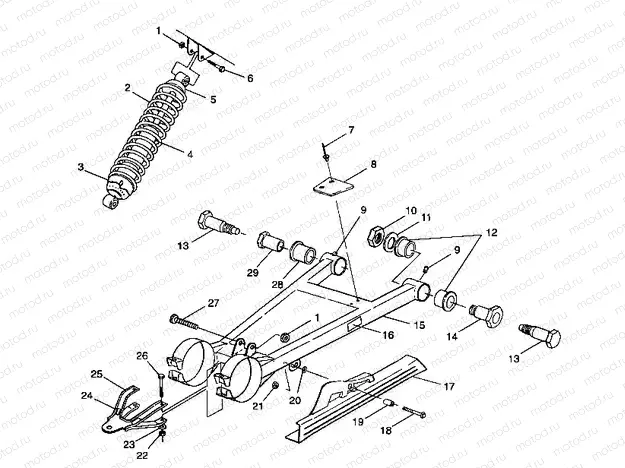 SWING ARM/SHOCK MOUNTING - A99CG38CA (4949634963B014) | SWING ARM/SHOCK MOUNTING - A99CG38CA (4949634963B014)