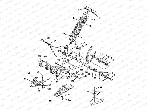 SWING ARM/SHOCK MOUNTING Sportsman 4X4 / W938039 (4926382638023A) | SWING ARM/SHOCK MOUNTING Sportsman 4X4 / W938039 (4926382638023A)
