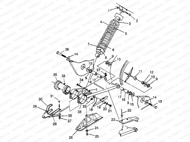 SWING ARM/SHOCK MOUNTING Sportsman 4x4 W948040 (4926842684B013) | SWING ARM/SHOCK MOUNTING Sportsman 4x4 W948040 (4926842684B013)