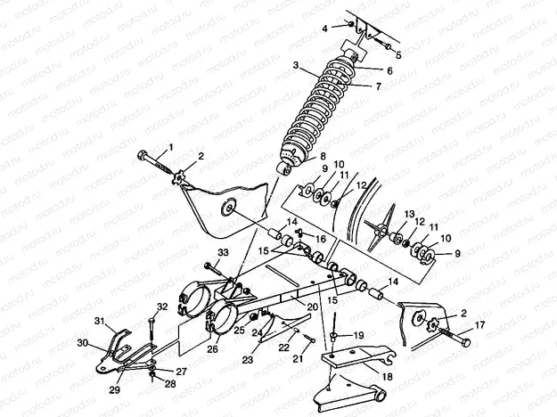 SWING ARM/SHOCK MOUNTING - W98AC42A (4945214521B012) | SWING ARM/SHOCK MOUNTING - W98AC42A (4945214521B012)