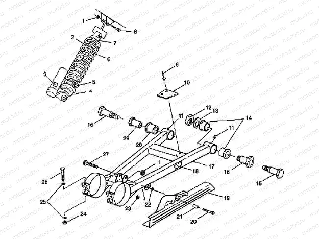 SWING ARM/SHOCK MOUNTING - W98BC50A (4944994499c009) | SWING ARM/SHOCK MOUNTING - W98BC50A (4944994499c009)