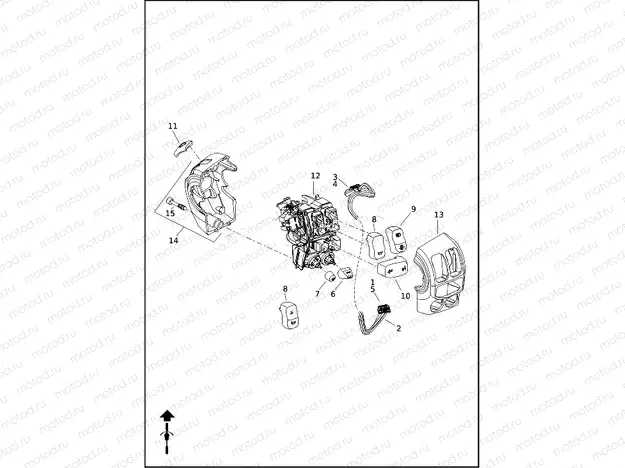 SWITCHES, HANDLEBAR, LEFT - EXCEPT FLHRXS (1 OF 2)