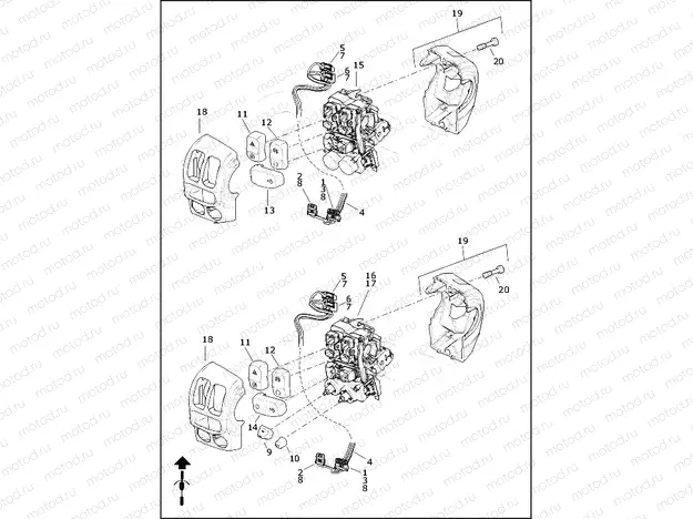 SWITCHES, HANDLEBAR, RIGHT
