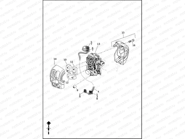 SWITCHES, HANDLEBAR, RIGHT - EXCEPT FLHRXS (1 OF 2)