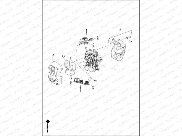 SWITCHES, HANDLEBAR, RIGHT - FLHRXS