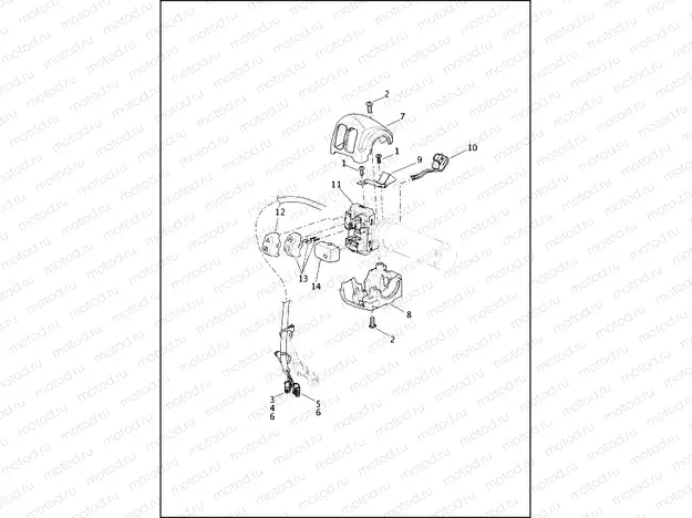 SWITCHES, HANDLEBAR RIGHT, FRONT