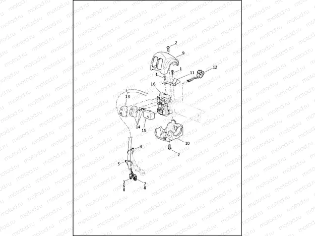 SWITCHES, HANDLEBAR RIGHT, FRONT