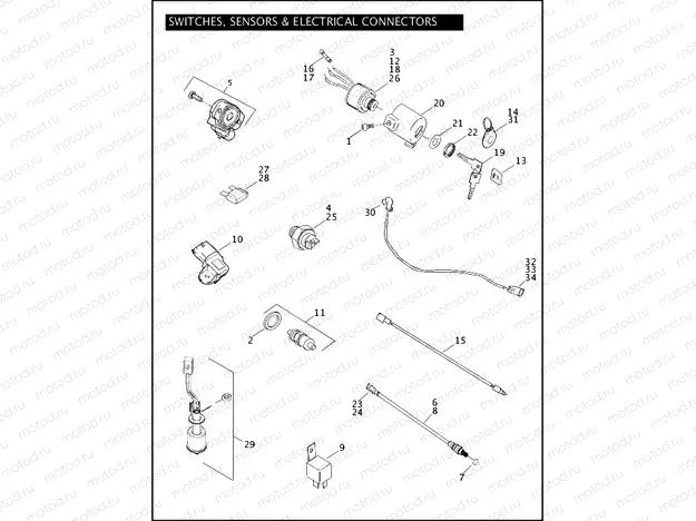 SWITCHES, SENSORS & ELECTRICAL CONNECTORS