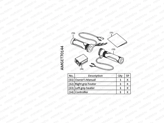 T70-21-14 KIT,GRIP HEATER(12A-TYPE)