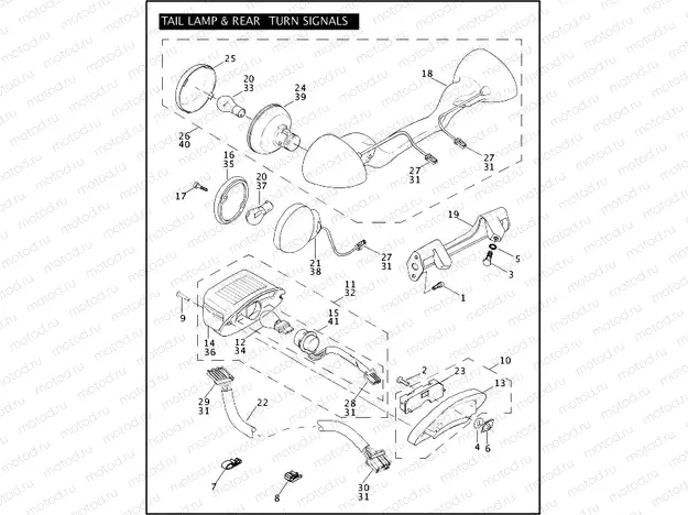 TAIL LAMP & REAR TURN SIGNALS (1 OF 2)