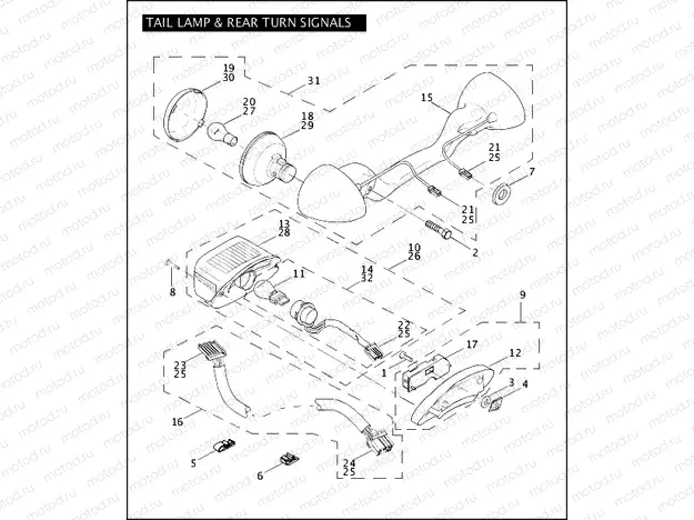 TAIL LAMP & REAR TURN SIGNALS