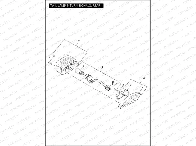 TAIL LAMP & TURN SIGNALS, REAR