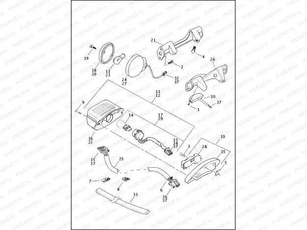 TAIL LAMP & TURN SIGNALS, REAR