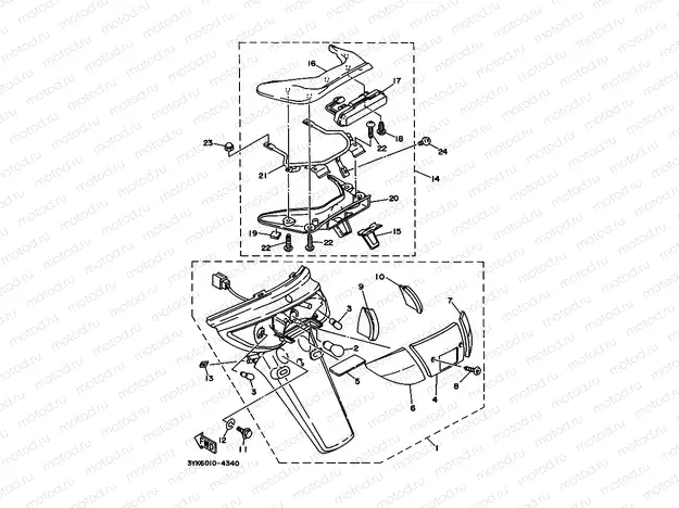 Taillight 1 (3YK1, 2, 3, 4, 5, 6)