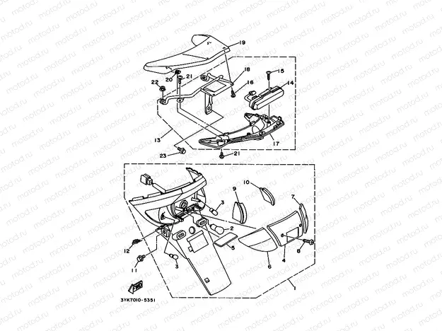 Taillight 2 (3YK7, 8, 9, A)