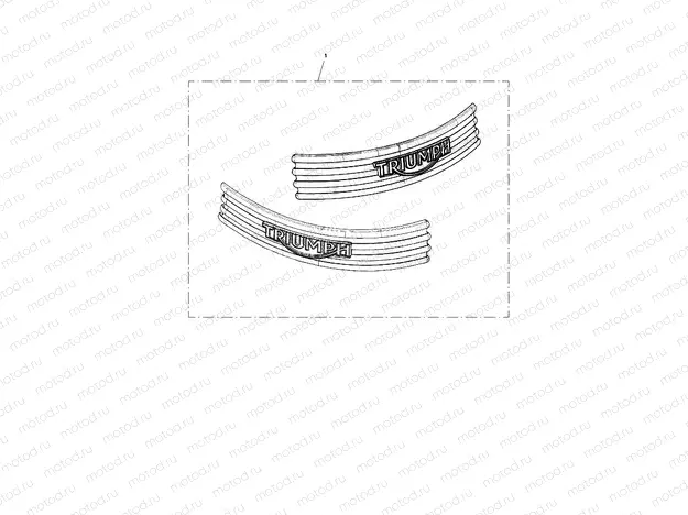 Tank Badge, Bar, Black, Kit