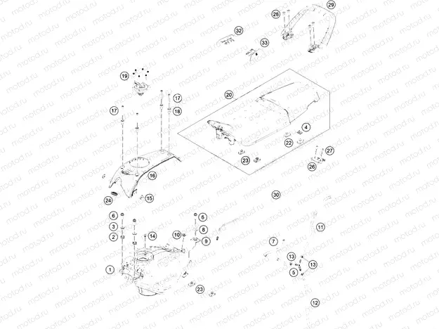 TANK, SEAT|Frame|07