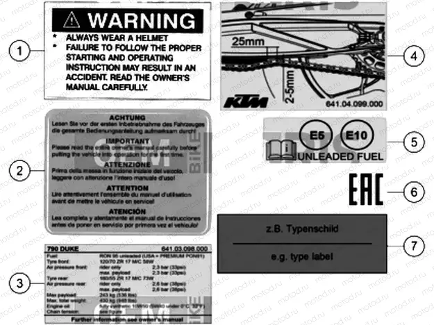 TECHNIC INFORMATION STICKER